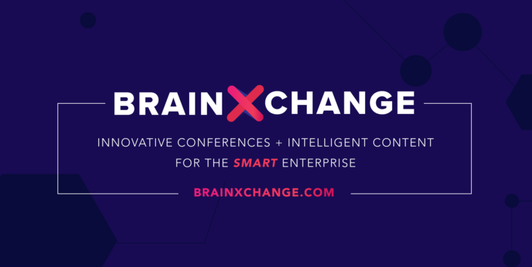 Brainxchange logo and tagline: Innovative conferences + intelligent content for the smart enterprise