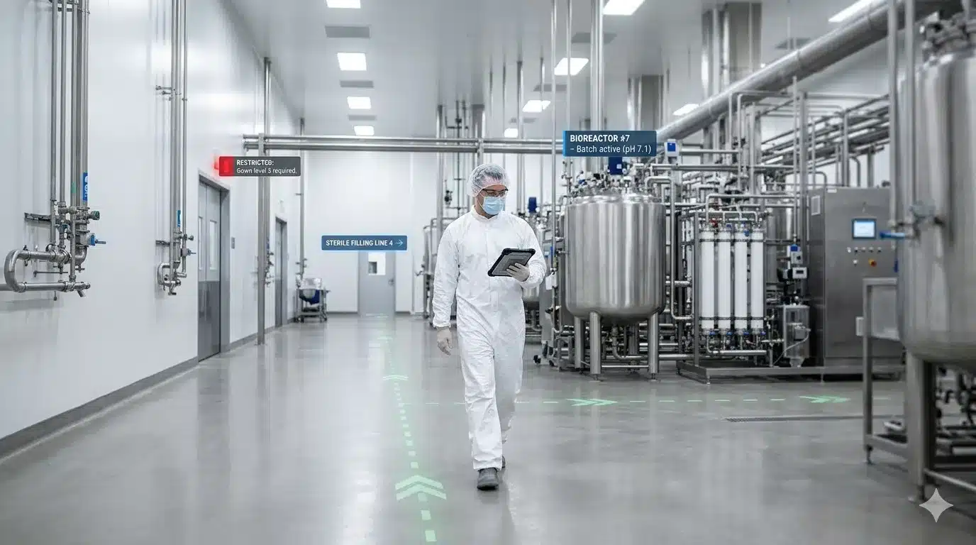 AstraZeneca AR wayfinding case study - AI and spatial computing in pharmaceutical manufacturing