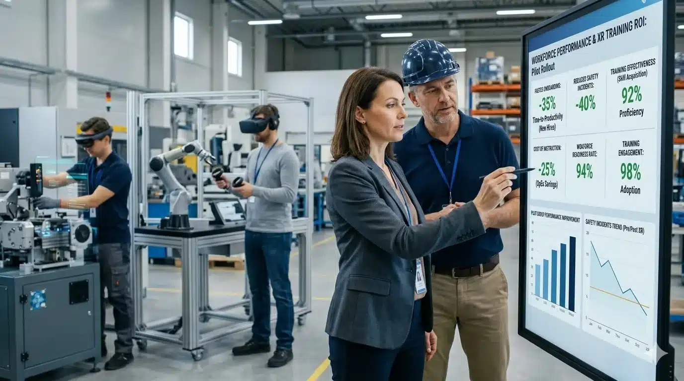 VR training ROI measurement and workforce impact metrics