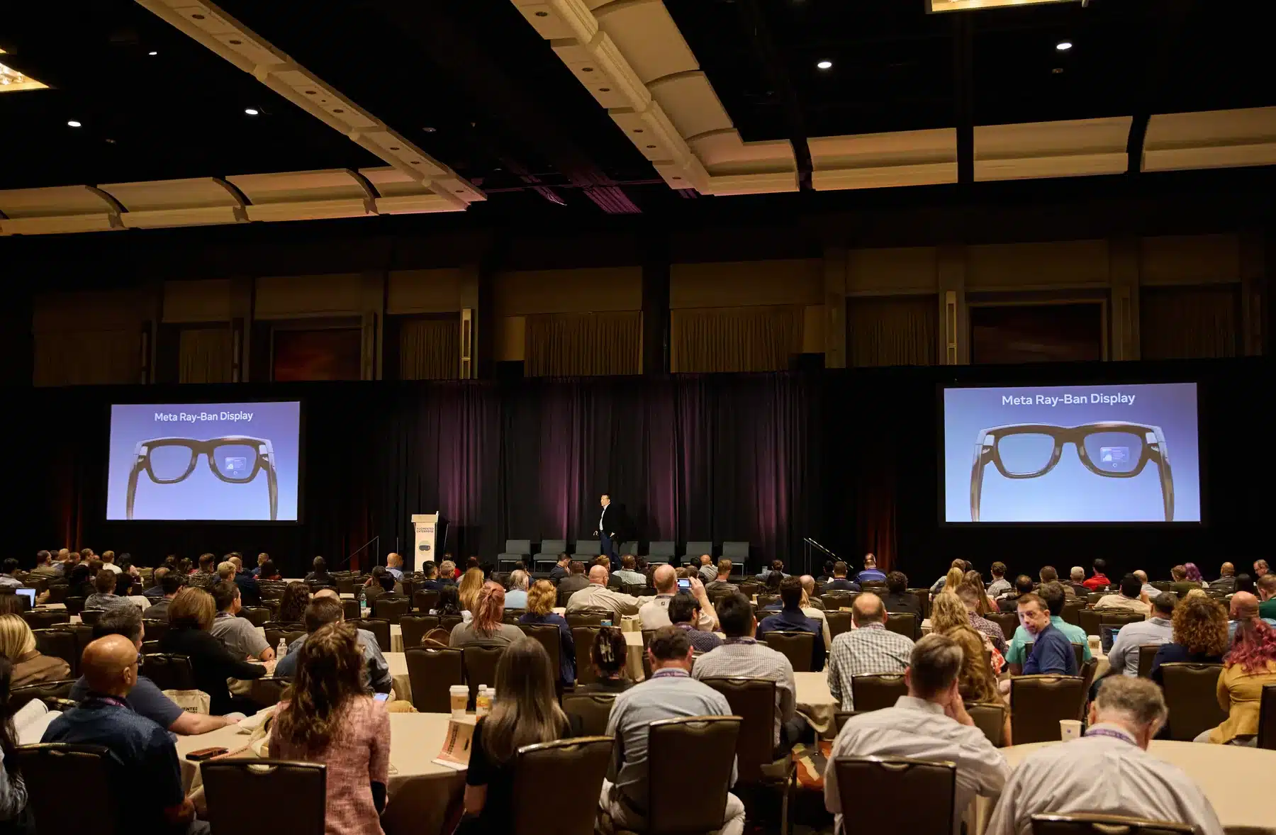 Audience watching a keynote session at the Augmented Enterprise Summit